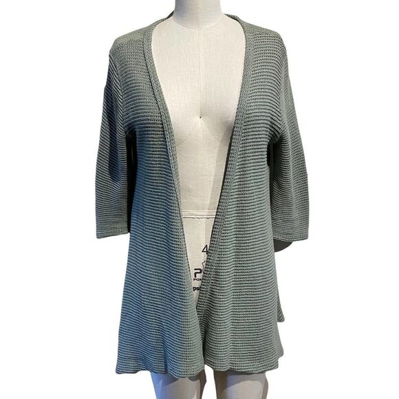 BLUE Rain Sage Open Front Cardigan Sweater Medium - Picture 1 of 5
